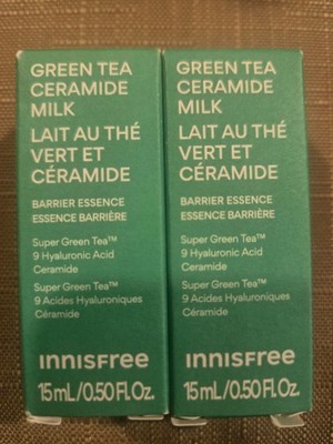 NEW 2X Innisfree Green Tea Ceramide Milk Toner Barrier Essence MINIS 15ml/0.5oz