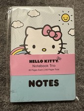 New Hello Kitty by Sanrio 5.75"x8.25" Notebook Trio x 80 Pgs Ea 240 Total Pgs