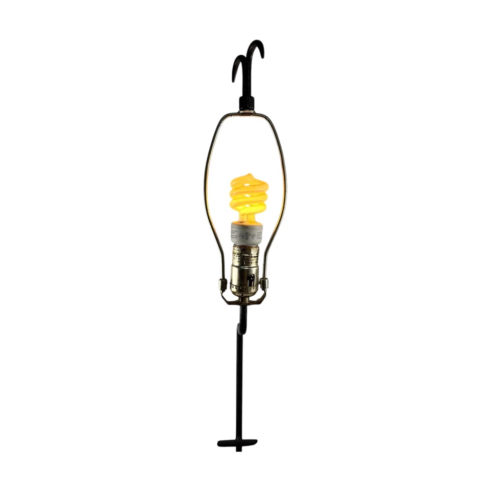 Vintage Wrought Iron & Wood  Bookshelf And Lamp  - Rustic Primitive - country ￼ - Image 3 of 4