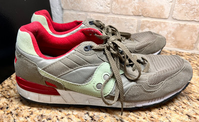 Saucony Shadow 5000 Sneakers Olive Green Red S70033-80 Mens Size 12