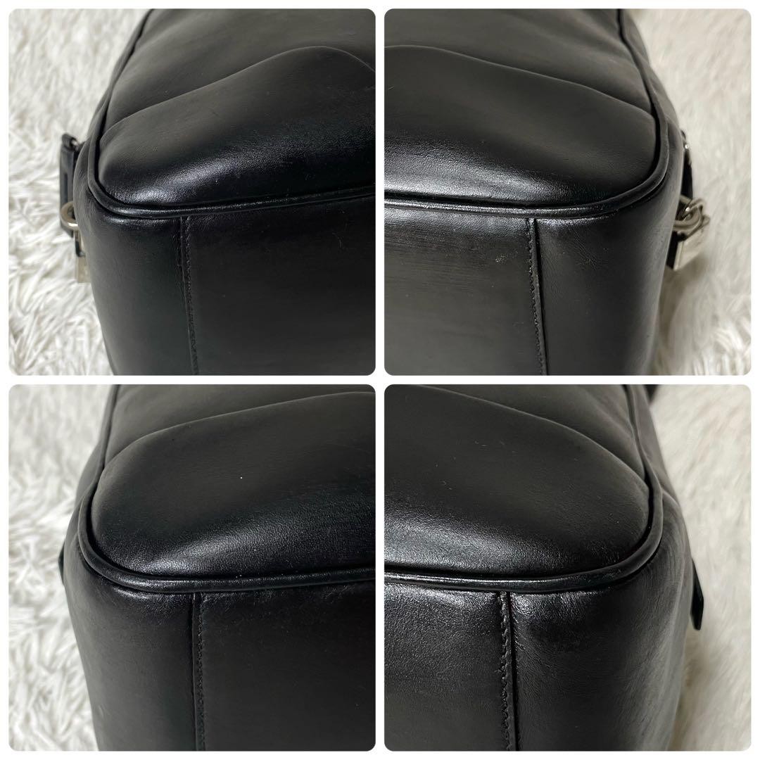 PRADA Mini Boston All Leather Black Bag From Japan | eBay