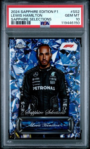 2024 Topps Chrome Sapphire Formula 1 Sapphire Selections Lewis Hamilton PSA 10