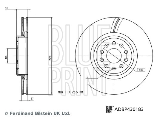 Blue Print Bremsscheiben Vorderachse InnenbelüFtet FüR VW ID.3 E11 E12 ID.4 E21-image