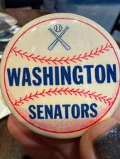 FREE SHIP! 1950's Baseball Washington Senators Crossed Bats Stadium Souvenir Pin