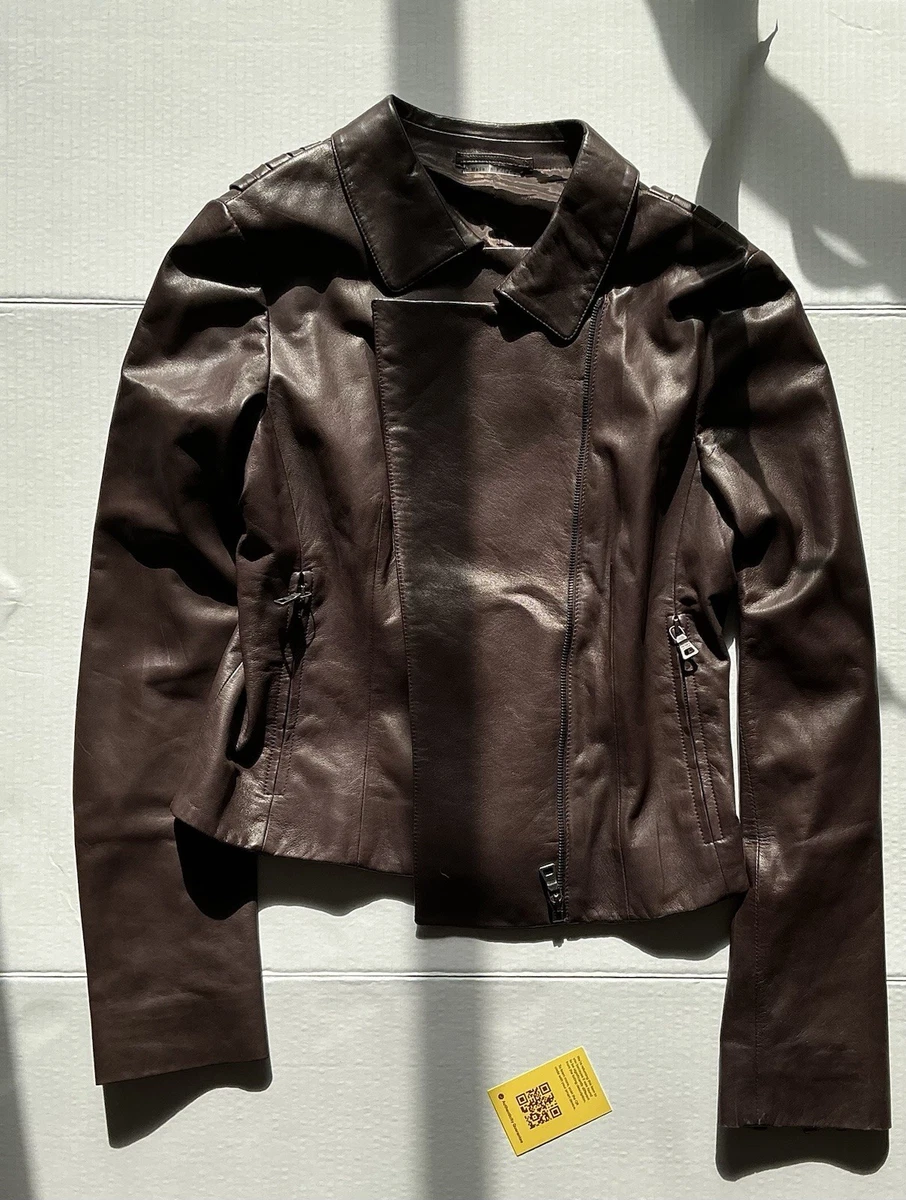 PRADA Leather Outer Shell Brown Coats, Jackets & Vests for Women