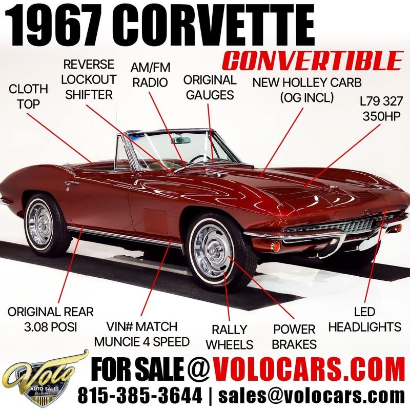 1967 Marlboro Maroon Chevrolet Corvette   | C2 Corvette Photo 6