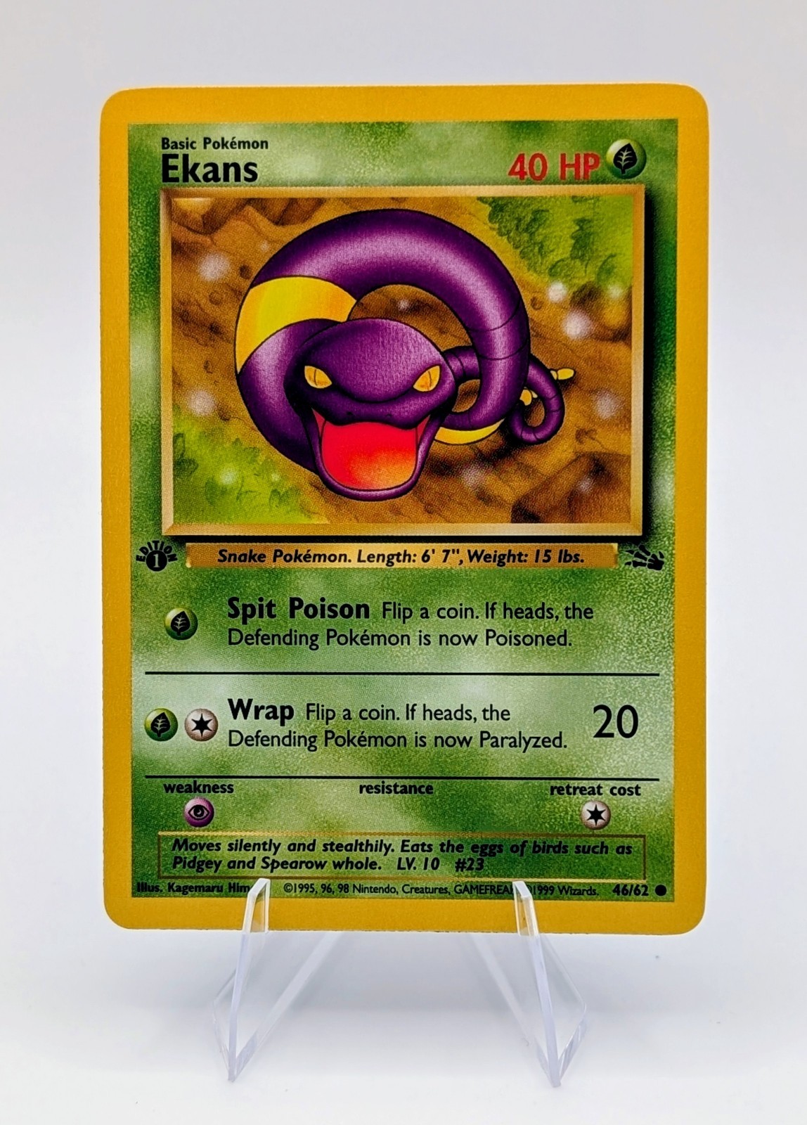 Pokemon TCG: First Edition Fossil - Ekans 46/62 - NM