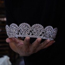 European Full Crystal Wedding Tiaras Headpices Great Brides Hair Accessory