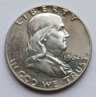 1962 Gem Proof Silver Franklin Halve, 50C Half Dollar coin