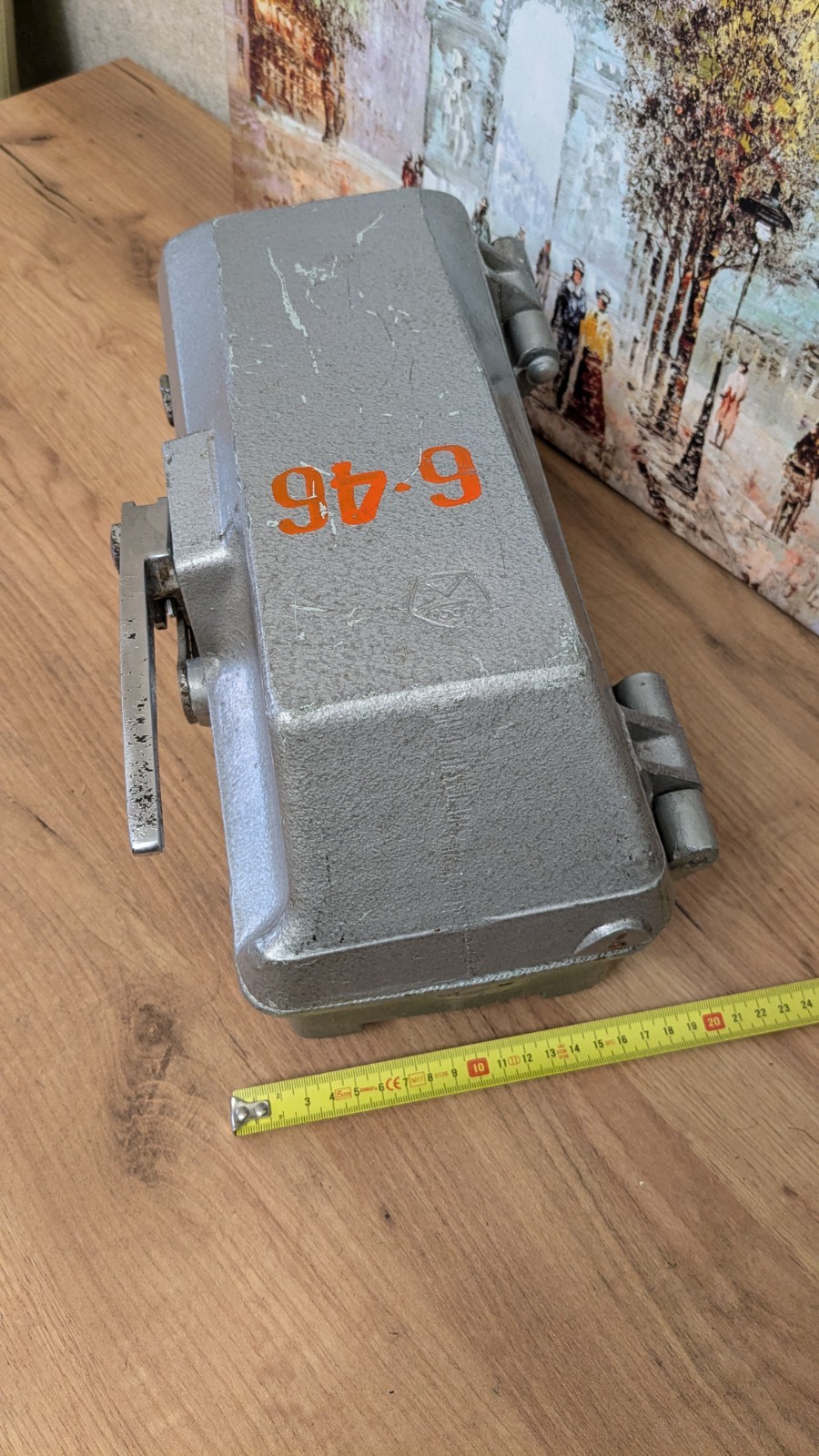 A Cold War-era military soviet ship phone TAC-M + protective casing