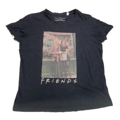 Vintage Friends T-Shirt Rachel Pheobe Tee Damen M Schwarz Central Perk Fotodruck