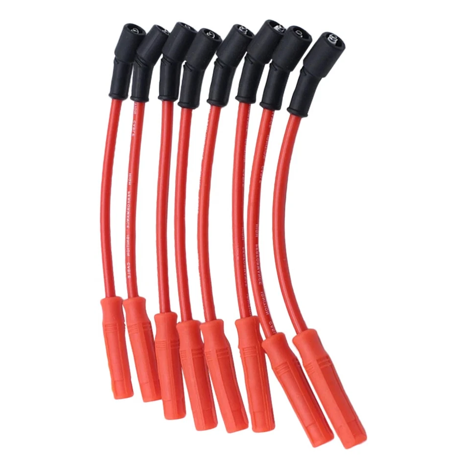 Cables de encendido de cable de bujía 32819 para Chevrolet Silverado 1500 10,5 mm 8 piezas Foto 4 de 4