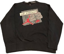 Vintage Nike AIR JORDAN Sweatshirt L Black  Red JUMPMAN Michael Jordan E3