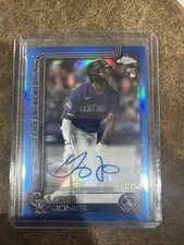 2025 Topps Chrome RC Auto Greg Jones #RA-GJ Blue Logofractor /150