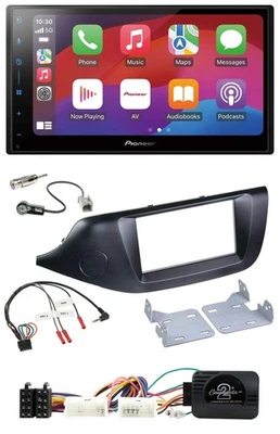 Pioneer DAB USB Lenkrad Bluetooth 2DIN Autoradio für Kia Ceed ab 2012 schwarz oh - Bild 1 von 4