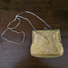 Vintage Magid Gold Ladies Evening Purse Beaded Metal frame