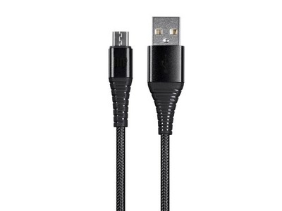 Monoprice USB 2.0 Micro B to Type A Charge & Sync Braided Cable - 6ft - Black