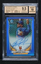 2014 Bowman Chrome Prospect Blue Refractor /150 Gabriel Ynoa BGS 9.5 Auto 0s3
