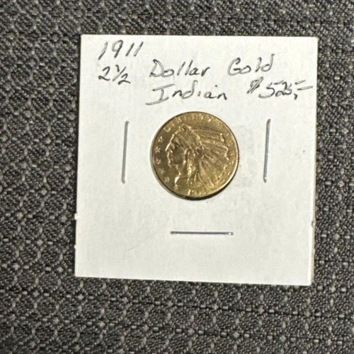 1911 Indian Head $2.50 Quarter Eagle Gold Coin