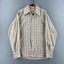 Vintage Arrow Shirt Mens 15 - 15.5 Knits Polyester 60s 70s Sanforized Disco