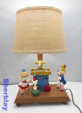 Vtg Nursery Originals The Circus Theme Lamp Music Box made by IRMI Works READ