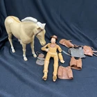 Johnny West Figure FOR PARTS OR REPAIR Lot with Jamie West Accessories Marx ‘60s