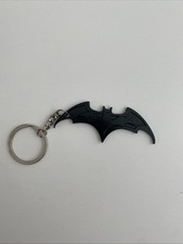 Batman Classic Logo Keychain Metal DC Comics Ring Clip in Black