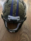 Ray Lewis Autographed Ravens Camo Replica Full-Size Helmet - BAS (White Ink)
