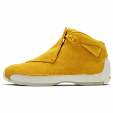 Air Jordan 18 Retro Yellow Ochre Premium Sued...