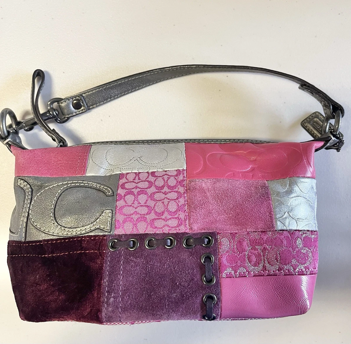 Coach Patchwork Shoulder Bag Pink Bags & Handbags for Women for
