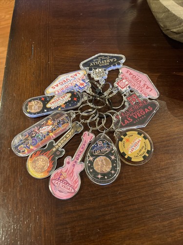 Las Vegas Key Chain Lot Set Of 10 - Picture 6 of 6
