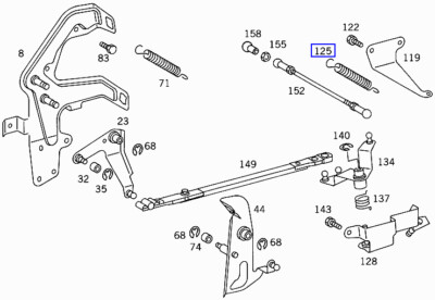 Mercedes Throttle Accelerator Control Linkage Spring A1049930310 