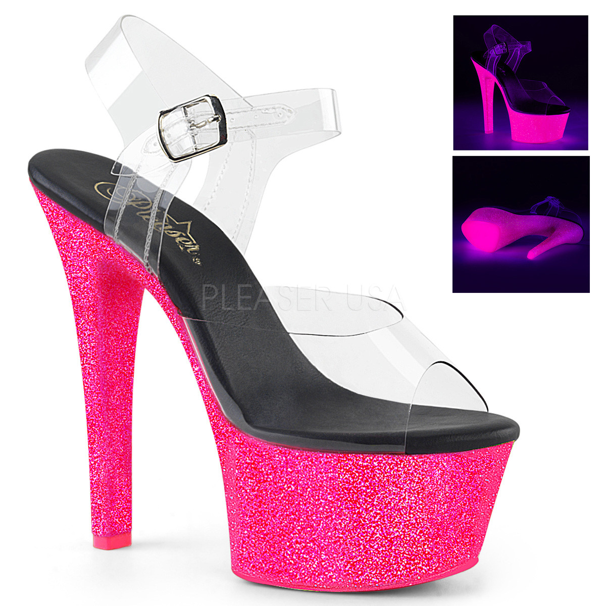 Tacón alto plataforma Neon decorado, poledance, dragqueen aspire - 608uvg Sin impuestos Tacón alto alto alto plataforma Neon decorado, poledance, dragqueen aspire - 608uvg comprar marca