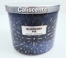 BATH BODY WORKS BLUEBERRY PIE SCENTED 3 WICK CANDLE 14.5 OZ 2019 EDT