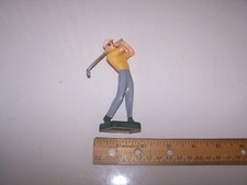Vintage WILTON Cake Topper Decoration GOLFER in YELLOW SHIRT
