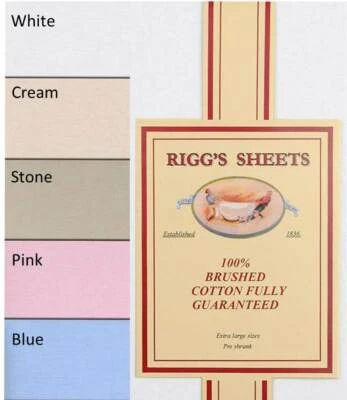 Riggs Single Fitted Sheet Brushed Cotton Flannelette / 100% Cotton / Pre-Shrunk