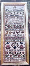 Sampler Cross Stitch Chart BLESS THIS CHILD AND KEEP HIM SAFE Birth Record Gift