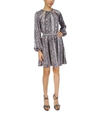 MICHAEL MICHAEL KORS Snakeskin Chain-Neck Dress $195 Size M # 8B 1961 Blm
