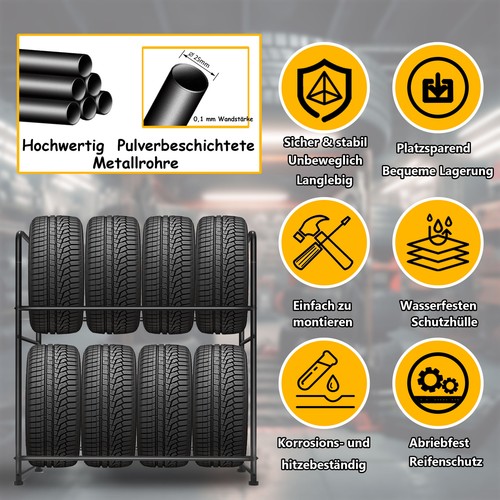 Reifenregal Reifenständer Werkstattregal Schwerlastregal Lagerregal Max. 180 kg - Bild 4 von 13