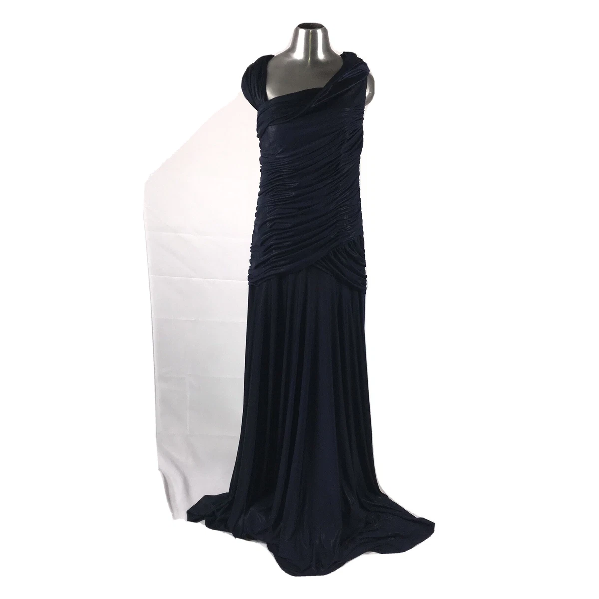 NWT Rene Ruiz Collection Navy Blue Size 10 Long Gown eBay