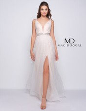 Authentic Mac Duggal 66910 Dress--Color: Ivory/Nude--Size: 2
