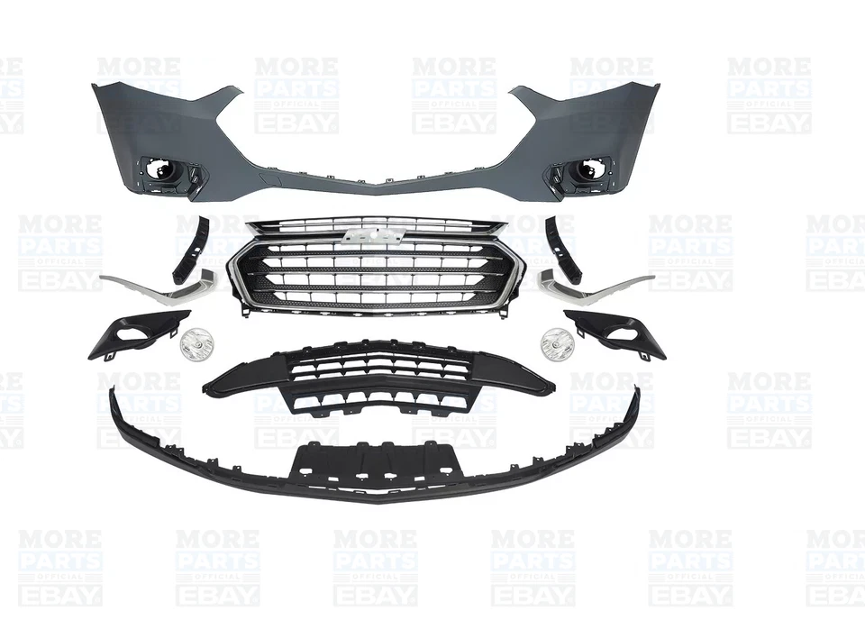 Front Bumper Cover Grille Assembly Kit Set For Chevy Traverse 2018-2021 Foto 3 de 3