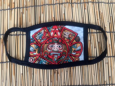Face Mask Adult Washable Mexico Aztec calendar Facemask washable  New