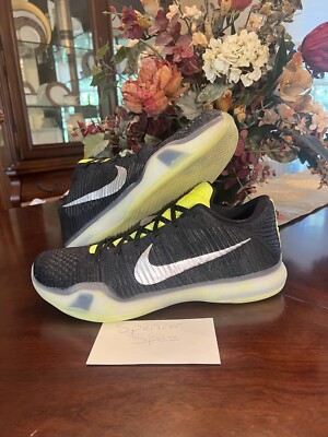 NIKE ZOOM KOBE X 10 ELITE LOW ID Black/Neon MENS SIZE 14 Rare Vnds