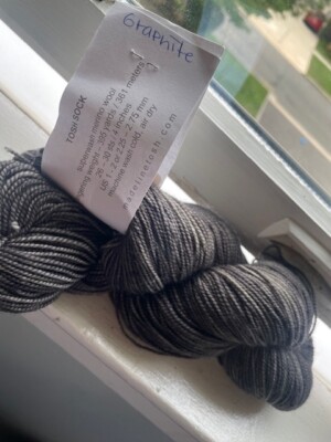 1 SKEIN Madelinetosh TOSH SOCK  ''GRAPHITE''  superwash merino wool yarn