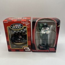 Lot of 2 Trevco NASCAR Christmas Collectible Ornaments Dale Earnhardt Dale JR