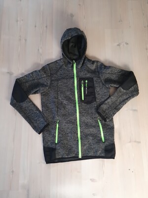 KILLTEC Gr. S Fleecejacke grau grün Jacke Herren Techline Level 3 Zippjacke *TOP