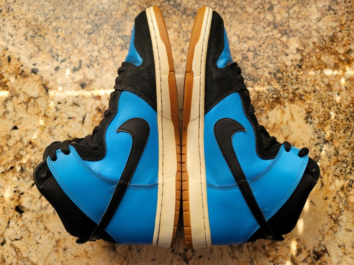 Nike SB Dunk High Pro Blue Black White Sz 11 Mens | eBay