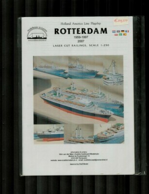 Laser cut Relingsatz für die SS ROTTERDAM V 1:250 Draf Model