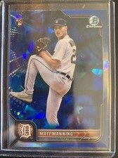 Matt Manning 2022 Bowman Chrome Sapphire RC Rookie Card #23 Detroit Tigers